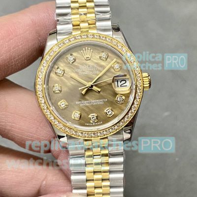 Swiss Copy Rolex Oyster Perpetual Datejust 31mm Two-tone Diamond Jubilee Watch 